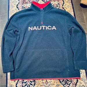 Nautica Navy Fleece Quarter Zip